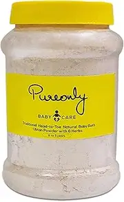 PureOnly Traditional and Homemade Head-to-Toe Herbal Baby Bath Ubtan Powder (0-5 Years) (Pack of 200 Grams)