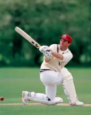 Mark Benson batting for Kent circa 1994 Old Player Cricket Photo