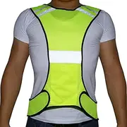 Reflective Vest for Night Running and Cycling - High Visibility Reflective Vest Waist (Fluorescent Yellow)