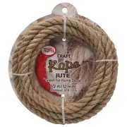 3 Pack Pepperell Jute Craft Rope .5"X10'-Natural JCR12