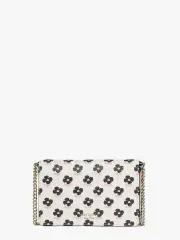 spencer block print floral chain wallet