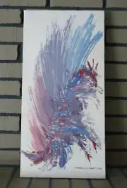 ORIGINAL PAINTING SIGNED "Bird" 24"H x 12"W acrylic/canvas by Steven Graff