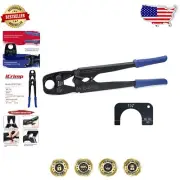 Pex Pipe Crimper for Copper Rings - Lightweight, Durable & Factory Calibrated