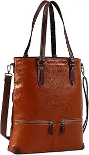 [Lasaviin] Lassviin Laptop Tote Bag, Leather Work Tote for Computer Bag Waterproof Lightweight Shoulder Bag Purse Handbag Crossbody Bag