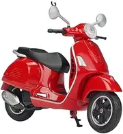 Vespa Vespa Gtr 1968 1:18 Scale Motorcycle Replica, Detailed and Realistic Motorcycle Model Collector Gift Toy (GTS 125CC Red)