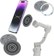 Coyktonty Gimbal Magnetic Adapter Base Compatible with Osmo Mobile 7 Pro/Mobile 7/OM 6 Smartphone Gimbal Stabilizer with 1/4 Threaded Hole,Attaches to Selfie Stick with Tripod