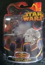 STAR WARS - MILLENIUM FALCON AND B-WING - MICRO VEHICLES - W/HAN AND CHEWIE - 95