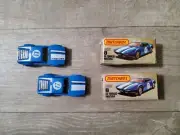 2 Variation Type Model Matchbox Superfast #8 De Tomaso Pantera 1982 Lesney Blue