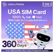 $7.10/Mo Jethro Mobile Prepaid Phone Plan: 1GB Data, 1000 Talk & Text SIM Card