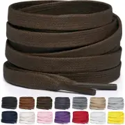 Flat Waxed Cotton Shoe Laces for Boots, Sneakers, and Shoes – Multiple Length...