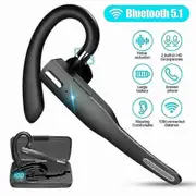 Trucker Wireless Bluetooth 51 Earpiece Headset Dual Mic Earbud Noise Cancelling