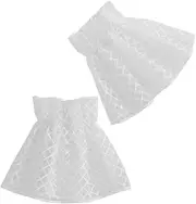 [COSMEVIVI] 1 Pair Lace Trim Lace for Sleeves Name Decorative Trendy Sleeve Wrists Winter Woman Ladies Fabric Ruffle Cover Women Lolita Accessories Hand Cuff Cotton White
