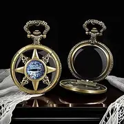 [GOWOLA] Mini Obsidian Divination Mirror - Pocket Watch Case Design, Suitable for Witchcraft, Meditation, and Divination, Portable Witchcraft Tool