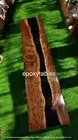 45"x15" Black Epoxy Resin Console Table Top Countertop for Hallways & Entryways
