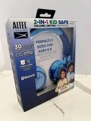 Altec Lansing Kid Safe 2-in-1 Wireless Bluetooth Headphones - Blue