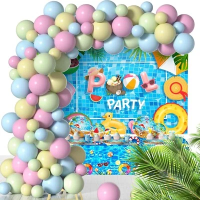 Summer Pool Beach Party Decorations Balloon Garland Arch Kit for Kids Beach B...