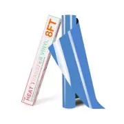 HTVRONT HTV Vinyl Rolls Heat Transfer Vinyl - 12" x 8ft Sky Blue HTV Vinyl fo...
