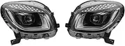 12V 6000K Car L-ED Lights DRL Headlight Headlamp Assembly Daytime Running Light Compatible For Smart 453 Fortwo Forfour Mercedes Accessories