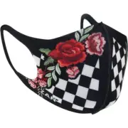 Zan Headgear Two Pack One Floral Design And Solid Black Face Mask - FMLW421