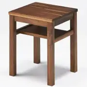 MUJI Solid material Side table Bench, board seat, walnut material W37xD37xH44cm