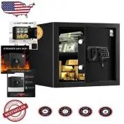 Alloy Steel Fireproof Safe - 1.2 Cuft Digital Lock Box with Internal Lighting