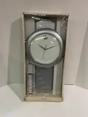 Vintage Kirch Wall Clock New in Box 1014PPW Silver Pendulum