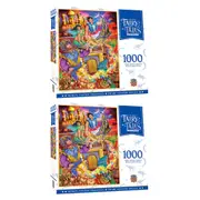 2x 1000pc Masterpieces Puzzle Classic Fairy Tales Aladdin Jigsaw Play 49x68cm