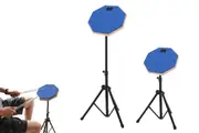 20cm Dumb Drum Practice Drum Pad Sticks Rubber Practice Pad for Dumb-Blue