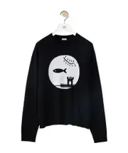Inlaid wool pullover S black