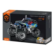 193pc iM.Master Pull Back Truck Building Blocks Kids Assemble Toy Set Blue 6y+