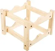 GANAZONO Wooden Wine Bottle Rack Wood Wine Storage Racks Tabletop Wine Holder Wine Display Holder Wine Display Stand Wine Bottle Organizer Wine Lovers Wine Rack Wine Cellar Household