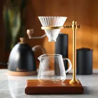 在飛比找蝦皮商城精選優惠-手沖咖啡架 咖啡手衝支架 高檔實木濾杯咖啡壺托架 咖啡廳滴漏