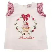 6459AC maglia bimba GIRL MONNALISA white cotton t-shirt kid