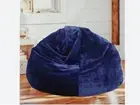 Xmas Navy Blue Velvet Bean Bag Cover XXL Size Party (Bean Bag Cover) (NO BEANS)