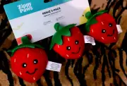 ZippyPaws Strawberry Dog Toy 3-Pack Xsmall mini ea.