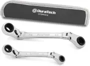 4 in 1 SAE Wrench Set Chrome Vanadium Steel Ratcheting Wrenches with Pouch