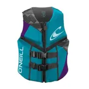 O'Neill Reactor Size 8 Turquoise Women's Life Jacket 4722-CI7-8