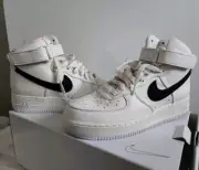 Nike Air Force 1 High 07 QS Beige Black white 9.5 By You SB dunk Light Bone