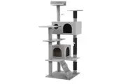 Paws & Claws Catsby 134cm Hamilton Cat House Scratch Post Tower Furniture SL GRY