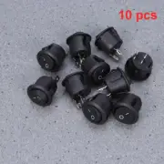 10 Pcs Pcs Rocker Switch Snap-In Round Rocker Latching ON OFF Boat Switch