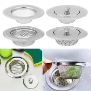Food Hair Stopper Plug Filter Basket Sink Strainer With Lid Drain Hole Colander