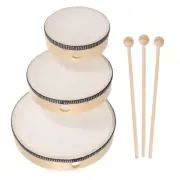 6 Pcs Percussion Kit Toddler Drums Tambourine Hand Kids Set