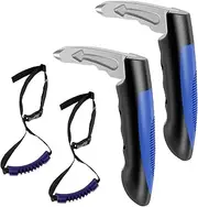 2Pack Vehicle Support Handle Portable 3 in 1 Multifunction Car Door Latch Assist Grab Bar with Seatbelt Cutter Window Breaker, Automotive Car Handle Assist for Elderly and Car Emergency Tool (Blue)