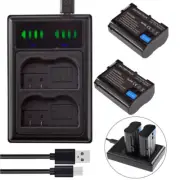 2x EN-EL15a Battery For Nikon D7200 D7500 D800 D800E D810 D850 d750+LCD Charger