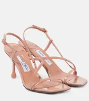 [Jimmy Choo] Jimmy Choo Etana 80 patent leather sandals AU 10 pink
