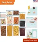 Airtight BPA-Free 12-Piece Stackable Food Storage Containers Set with Labels