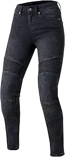 [OZONE MOTO] Agness II Lady Motorradjeans Damen | Aramidfaser Futter | Knie Protectoren Stufe 2 | Taschen für Hüft und Steißbeinprotektoren | Slim Fit