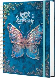 Spiral Notebook Journal-College Ruled Journal for Writing-B5 3D Butterfly Har...