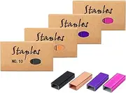 Mogoostry Colored Mini Staple Refills for Mini Stapler - Jam Free, 1000pcs/Pack (4 Packs No.10 Total)