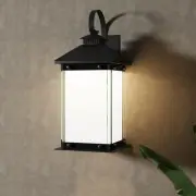 Maxax Montpelier 1-Light Sand Grain Black Dusk to Dawn LED Traditional Rectangle